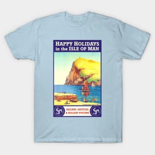 holiday in the isle of man vintage art T-Shirt